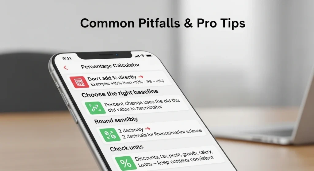 Percentage Calculator 6 Common pitfalls pro tips