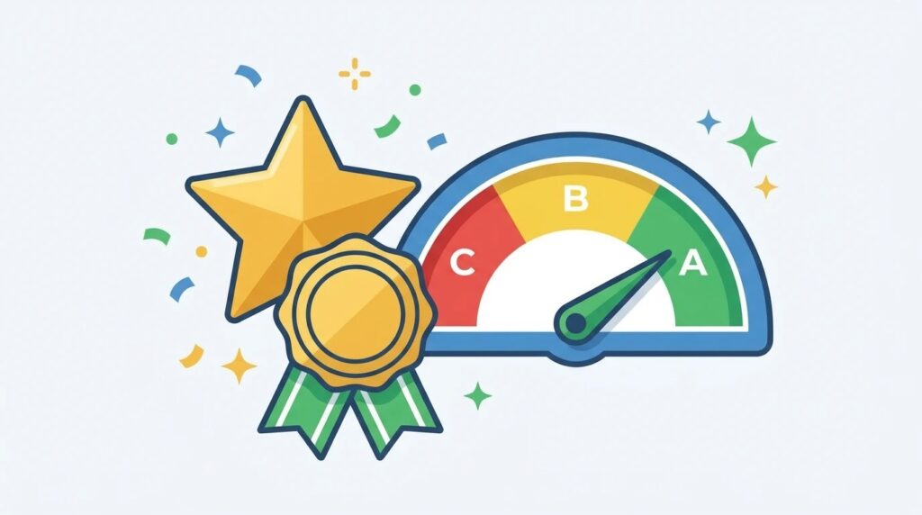 GPA to Letter Grade Conversion 4 Gpa letter grade Illustration representing high GPA achievement in the A-range letter grade category