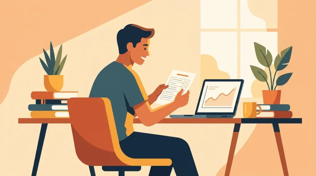 What Is a Passing Grade? 1 College student reviewing grades on a laptop to understand what is a passing grade in college